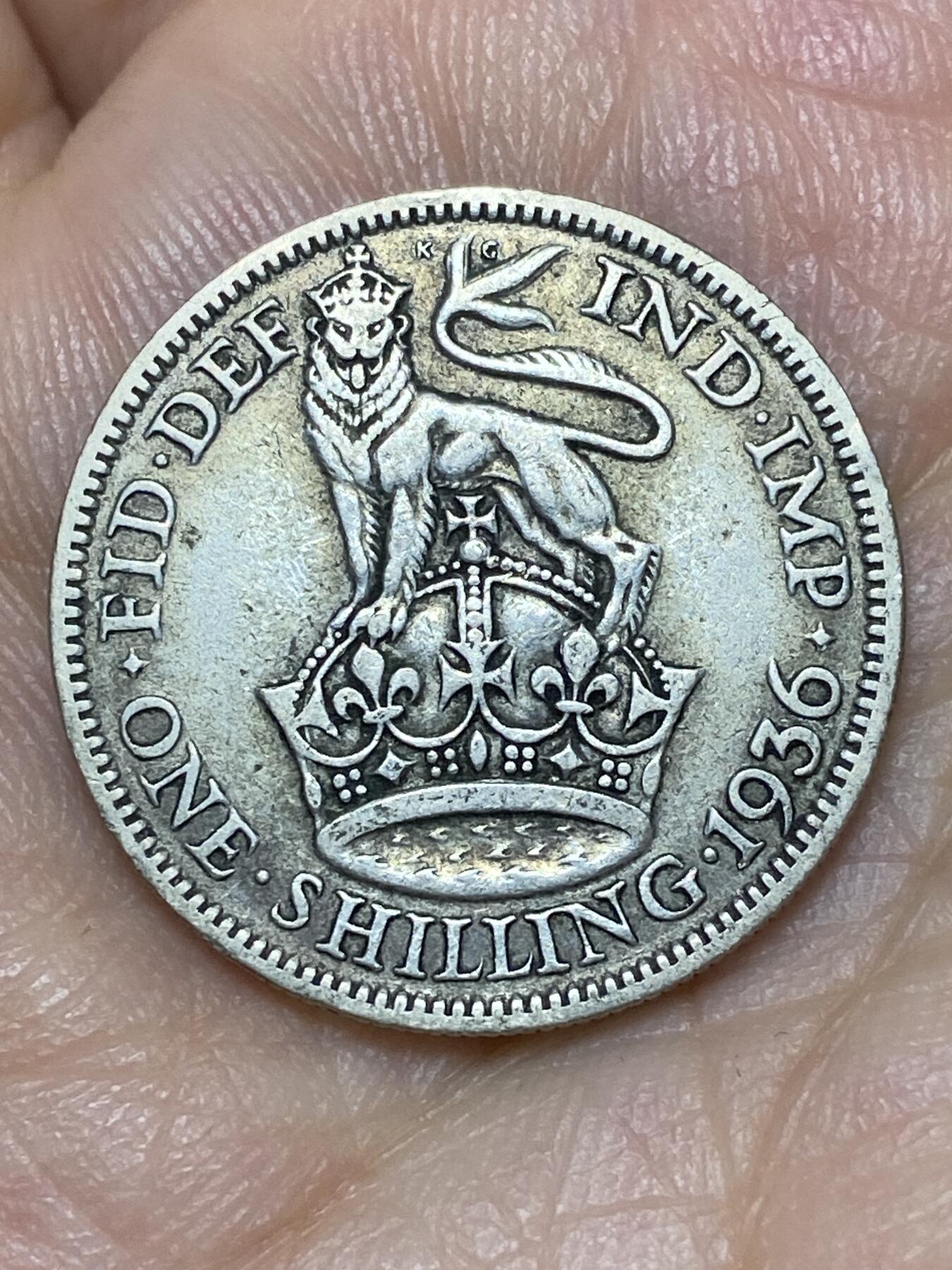 2026年第三十场(总第一百九十九场）英国一线回流散币特拍第二场(免佣金) 英国🇬🇧1936年1先令银币(乔治五世逝世年，第四版关门年，500银)