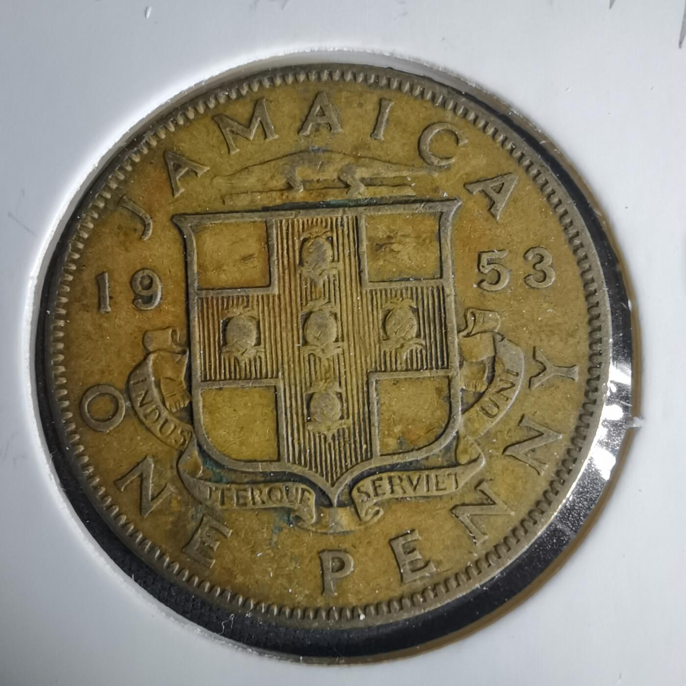 沼泽如烟--第1001场 牙买加1953年1便士