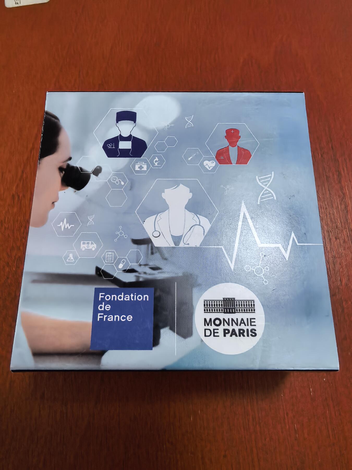 长老汇马年精选第二场拍卖 2020法国医学研究2欧元精制双色币，盒证全，1万枚