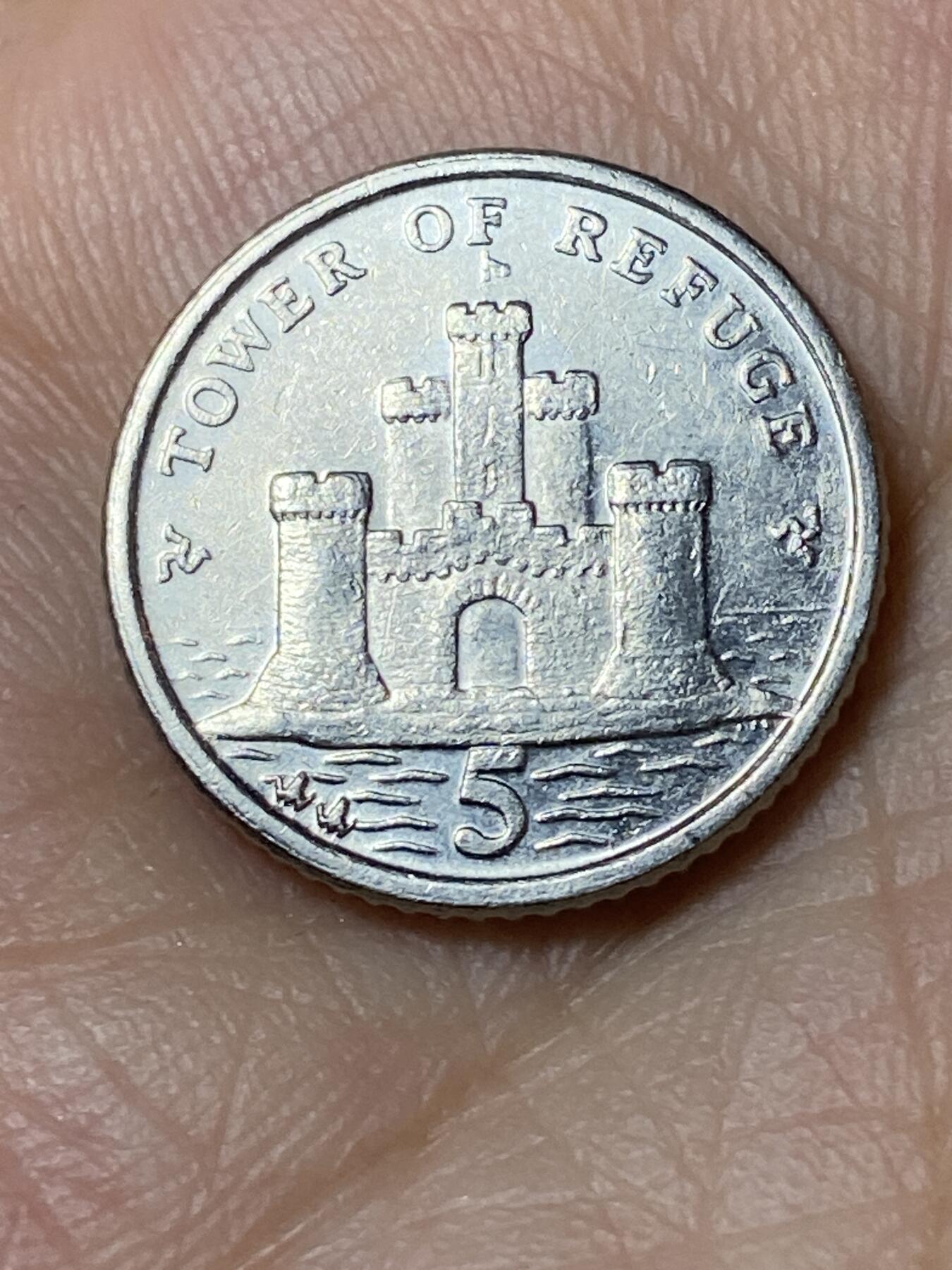 2026年第三十场(总第一百九十九场）英国一线回流散币特拍第二场(免佣金) 英属马恩岛马恩岛2008年5便士(伊丽莎白二世老年第三套第一版，无磁版)