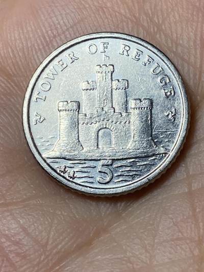 2026年第三十场(总第一百九十九场）英国一线回流散币特拍第二场(免佣金) - 英属马恩岛马恩岛2008年5便士(伊丽莎白二世老年第三套第一版，无磁版)