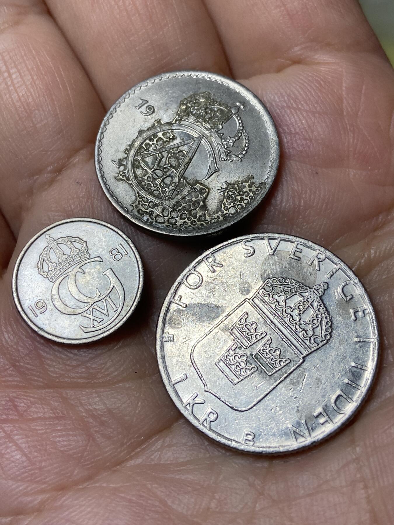 2026年第三十场(总第一百九十九场）英国一线回流散币特拍第二场(免佣金) 瑞典🇸🇪3枚：1981年10欧尔，1973年50欧尔，1998年1克朗