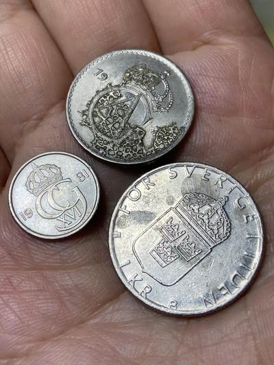 2026年第三十场(总第一百九十九场）英国一线回流散币新春特拍第二场(免佣金) - 瑞典🇸🇪3枚：1981年10欧尔，1973年50欧尔，1998年1克朗