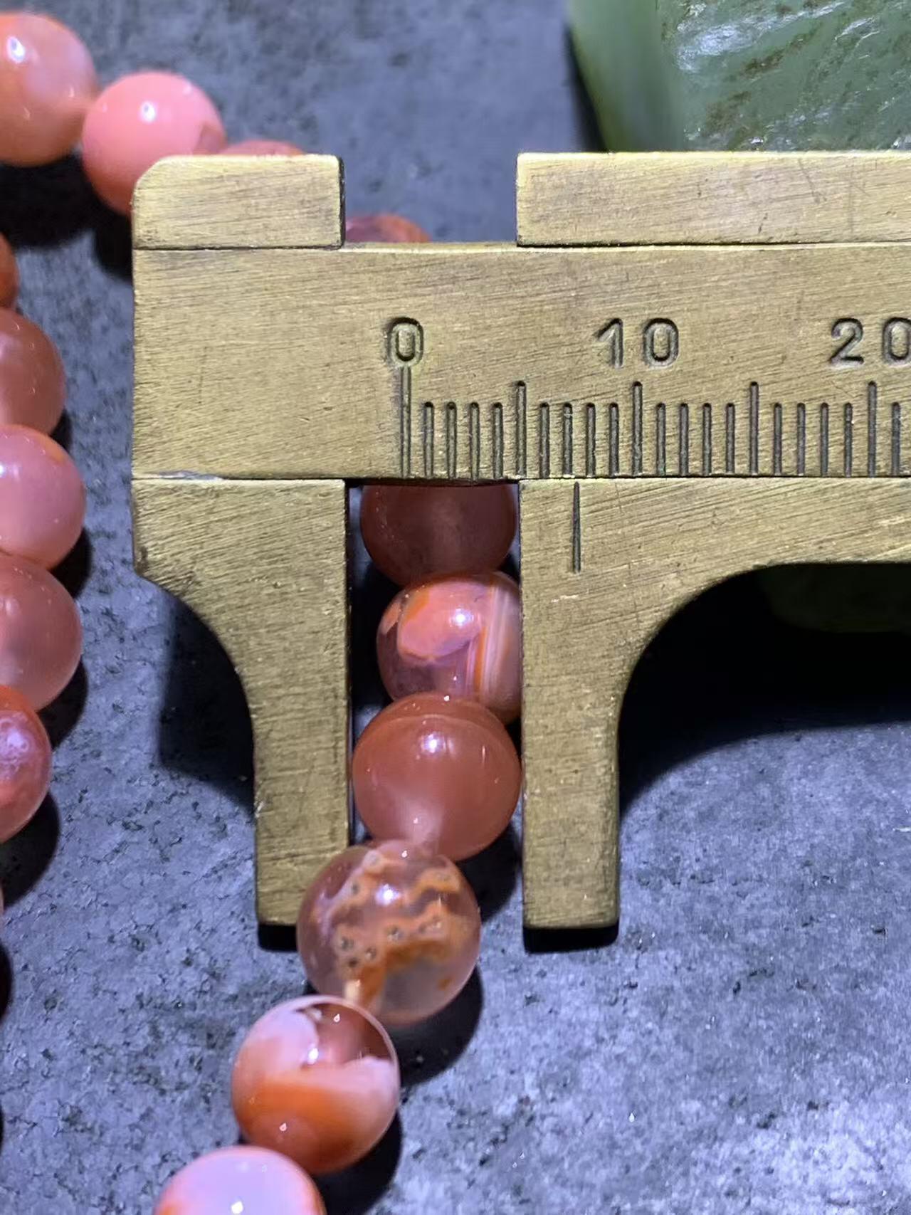 精美川料荔枝冻飘红南红玛瑙108手串一条