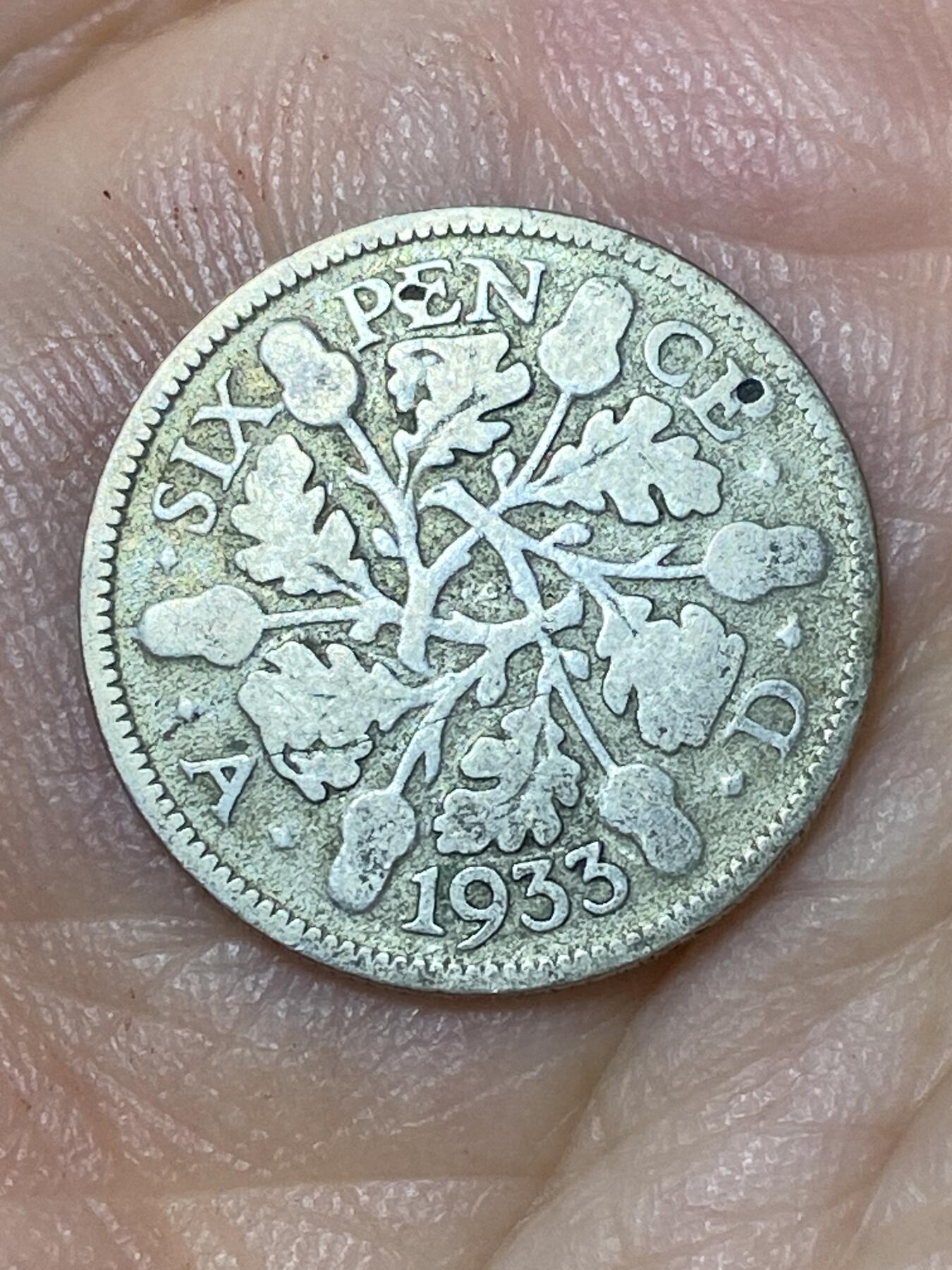 2026年第三十场(总第一百九十九场）英国一线回流散币特拍第二场(免佣金) 英国🇬🇧1933年6便士银币(乔治五世第五版，500银)