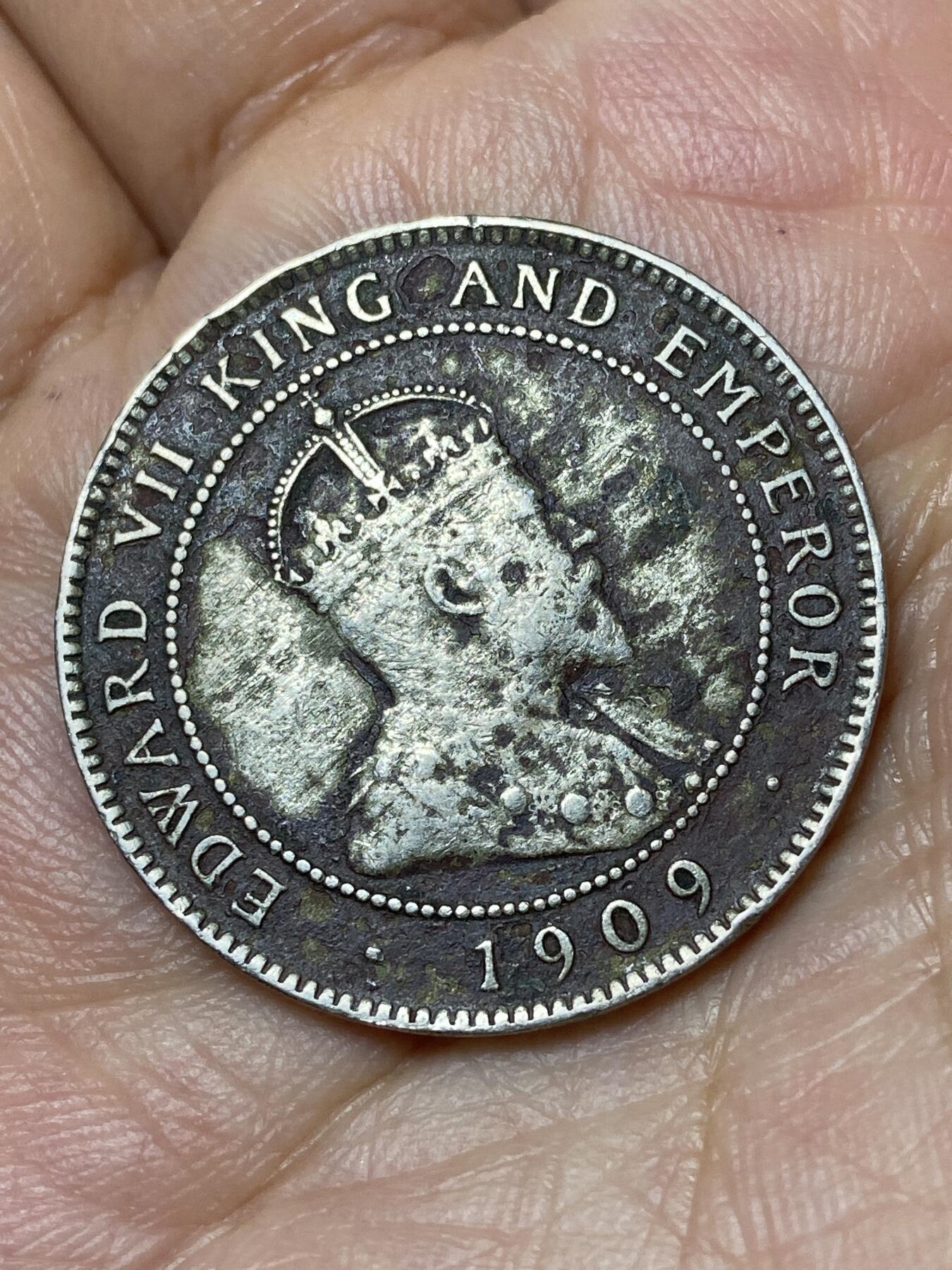 2026年第三十场(总第一百九十九场）英国一线回流散币特拍第二场(免佣金) 英属牙买加1909年1便士(爱德华七世第二版)