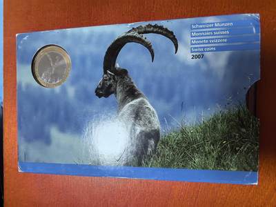 长老汇马年精选第二场拍卖 - 2007瑞士精制币8枚套，盒证全，含10法郎精制双色币1枚