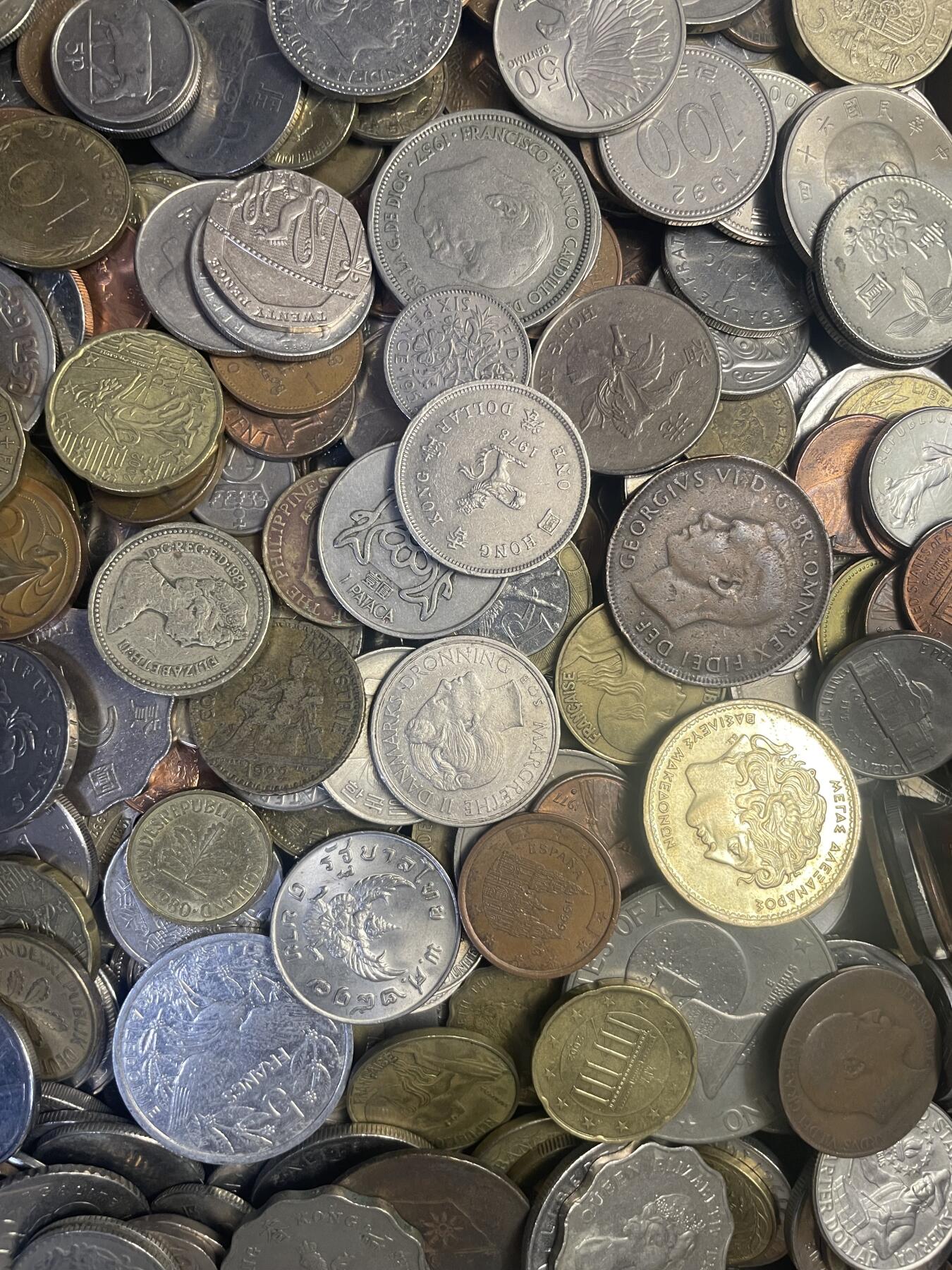 回流0301 国外硬币、纸钞16斤，无日币