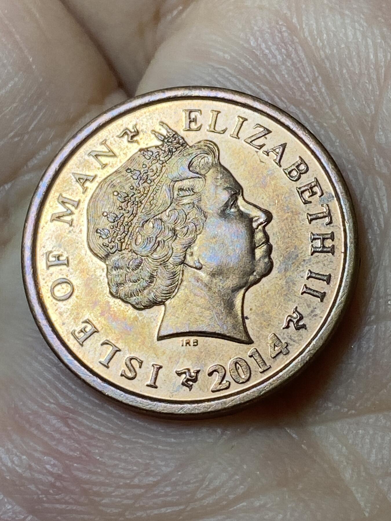 2026年第三十场(总第一百九十九场）英国一线回流散币特拍第二场(免佣金) 英属马恩岛🇮🇲2014年1便士(伊丽莎白二世老年第三套)