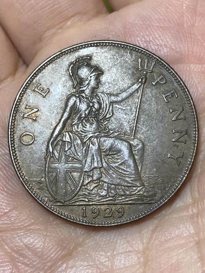 2026年第三十场(总第一百九十九场）英国一线回流散币新春特拍第二场(免佣金) - 英国🇬🇧1929年1便士(乔治五世第三版)