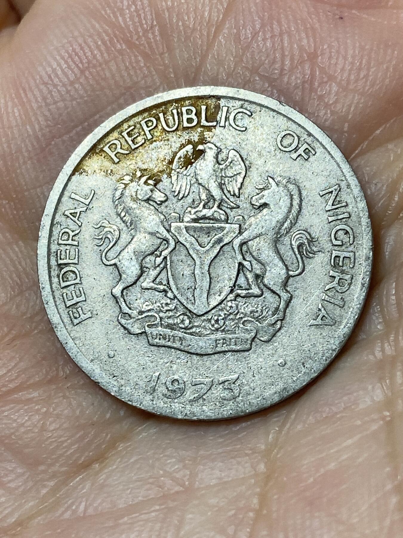 2026年第三十场(总第一百九十九场）英国一线回流散币特拍第二场(免佣金) 尼日利亚🇳🇬1973年10考包(独立后首套流通硬币首发年)