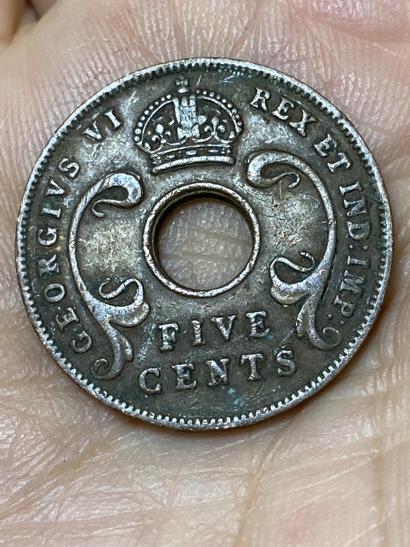 2026年第三十场(总第一百九十九场）英国一线回流散币特拍第二场(免佣金) 英属东非1942年5分(乔治六世第二版)