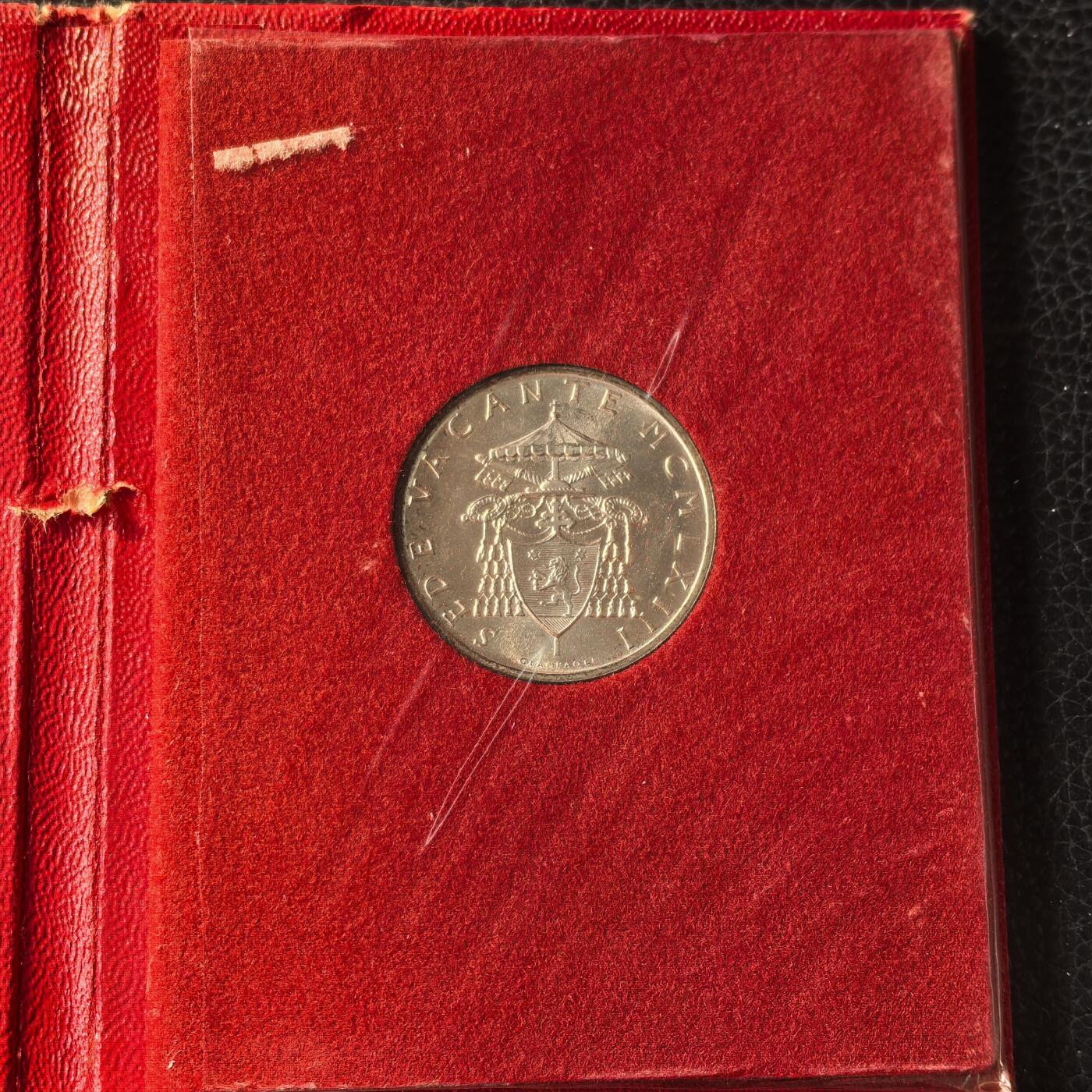 道一币馆币章第一百六十六场 原包装 梵蒂冈1978年教皇缺位500里拉纪念银币