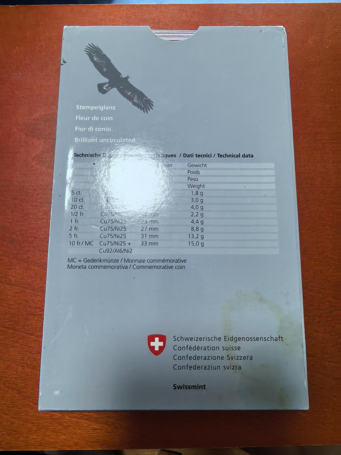 长老汇马年精选第二场拍卖 2008瑞士精制币8枚套，盒证全，3286套，克书90美金，含10法郎精制双色币1枚