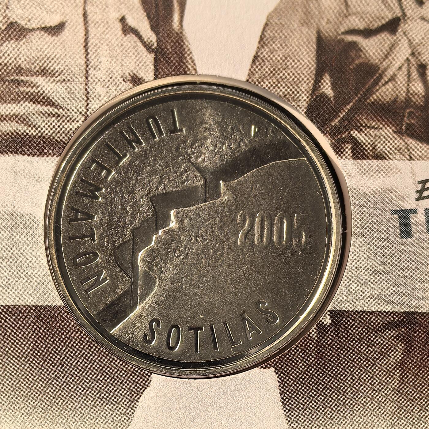 道一币馆币章第一百六十六场 邮币封 芬兰2005年电影无名战士10欧元纪念银币  27.4g 925S 40000