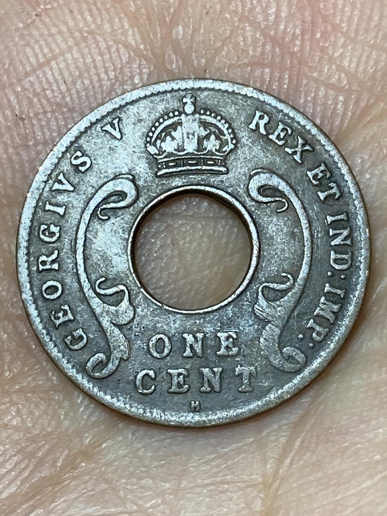 2026年第三十场(总第一百九十九场）英国一线回流散币特拍第二场(免佣金) 英属东非1924年1分(乔治五世第三版，H标喜敦厂造)