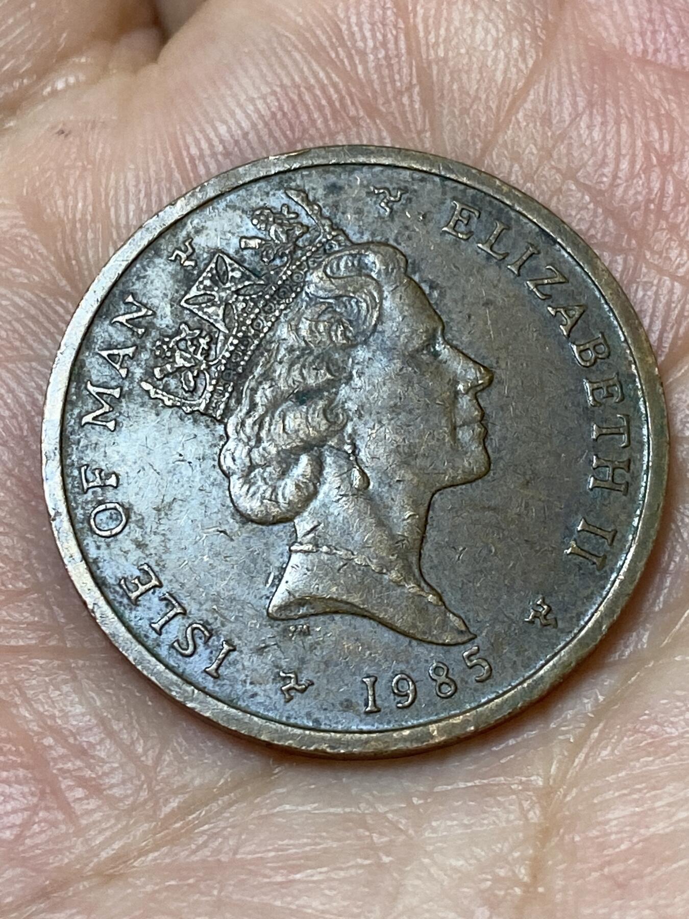 2026年第三十场(总第一百九十九场）英国一线回流散币特拍第二场(免佣金) 英属马恩岛🇮🇲1985年2便士(伊丽莎白二世中年高冠第一套)