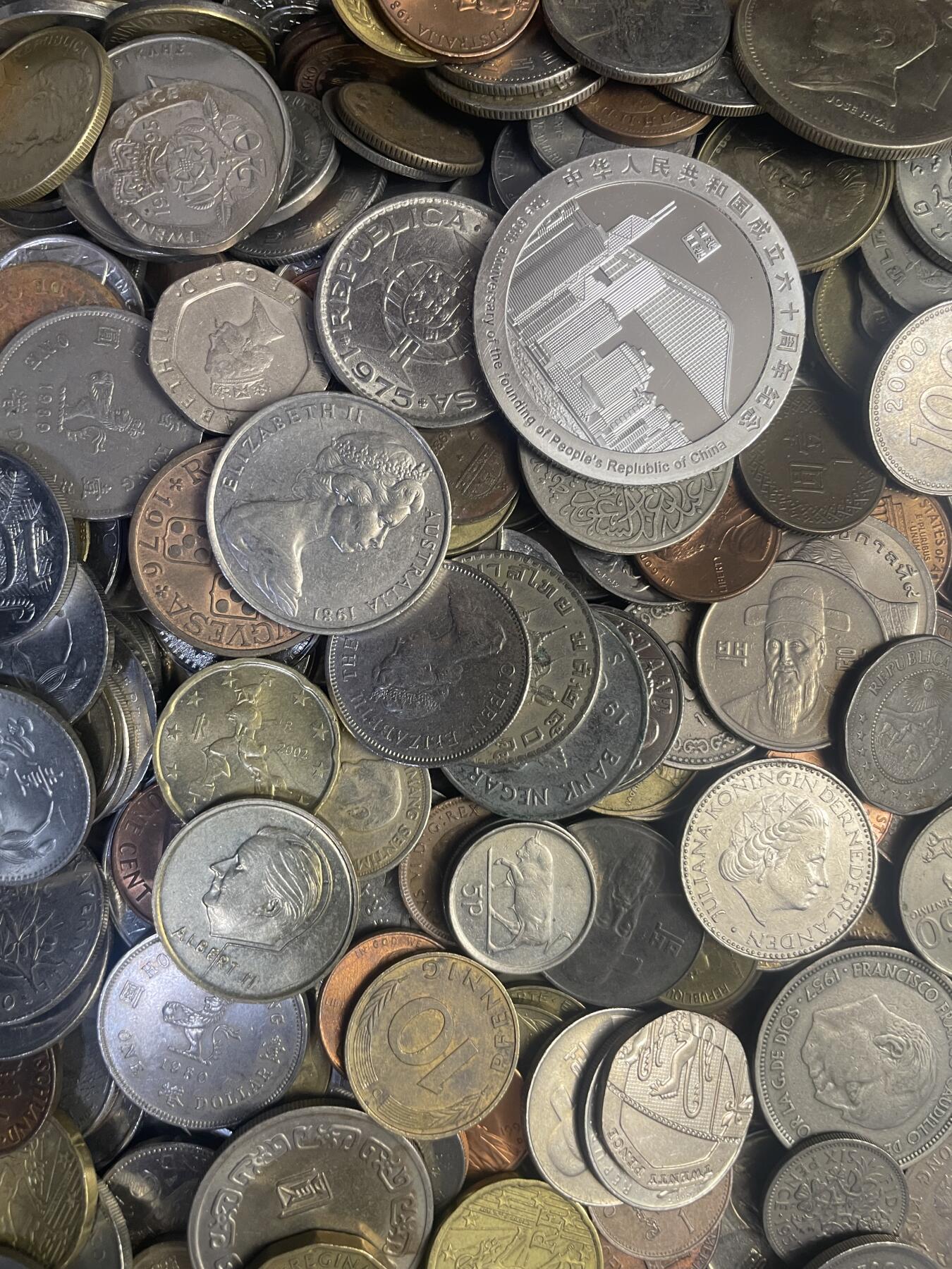 回流0301 国外硬币、纸钞16斤，无日币