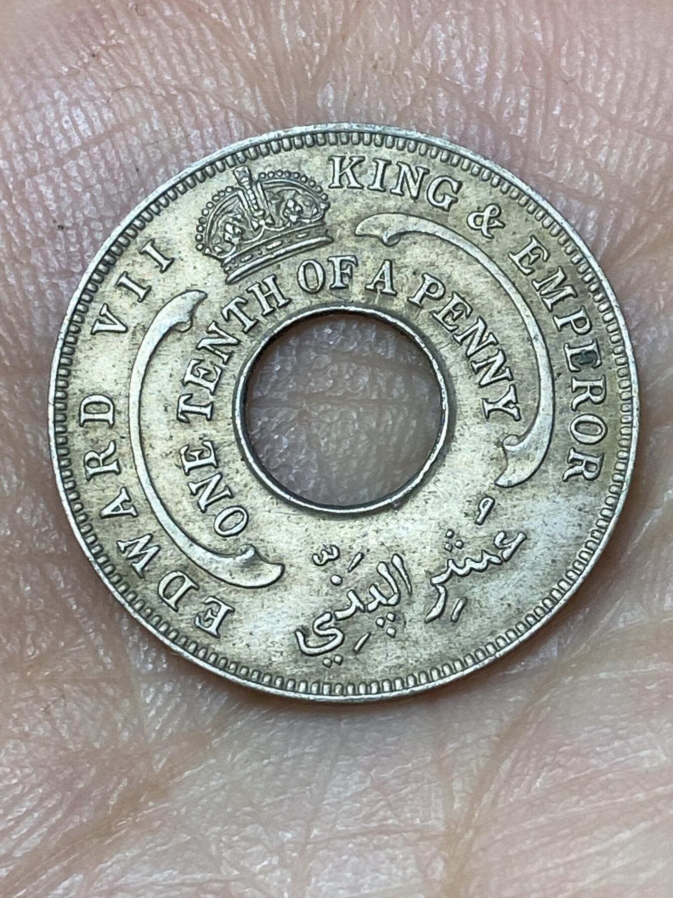 2026年第三十场(总第一百九十九场）英国一线回流散币特拍第二场(免佣金) 英属西非1908年1/10便士(爱德华七世第二版首发年)