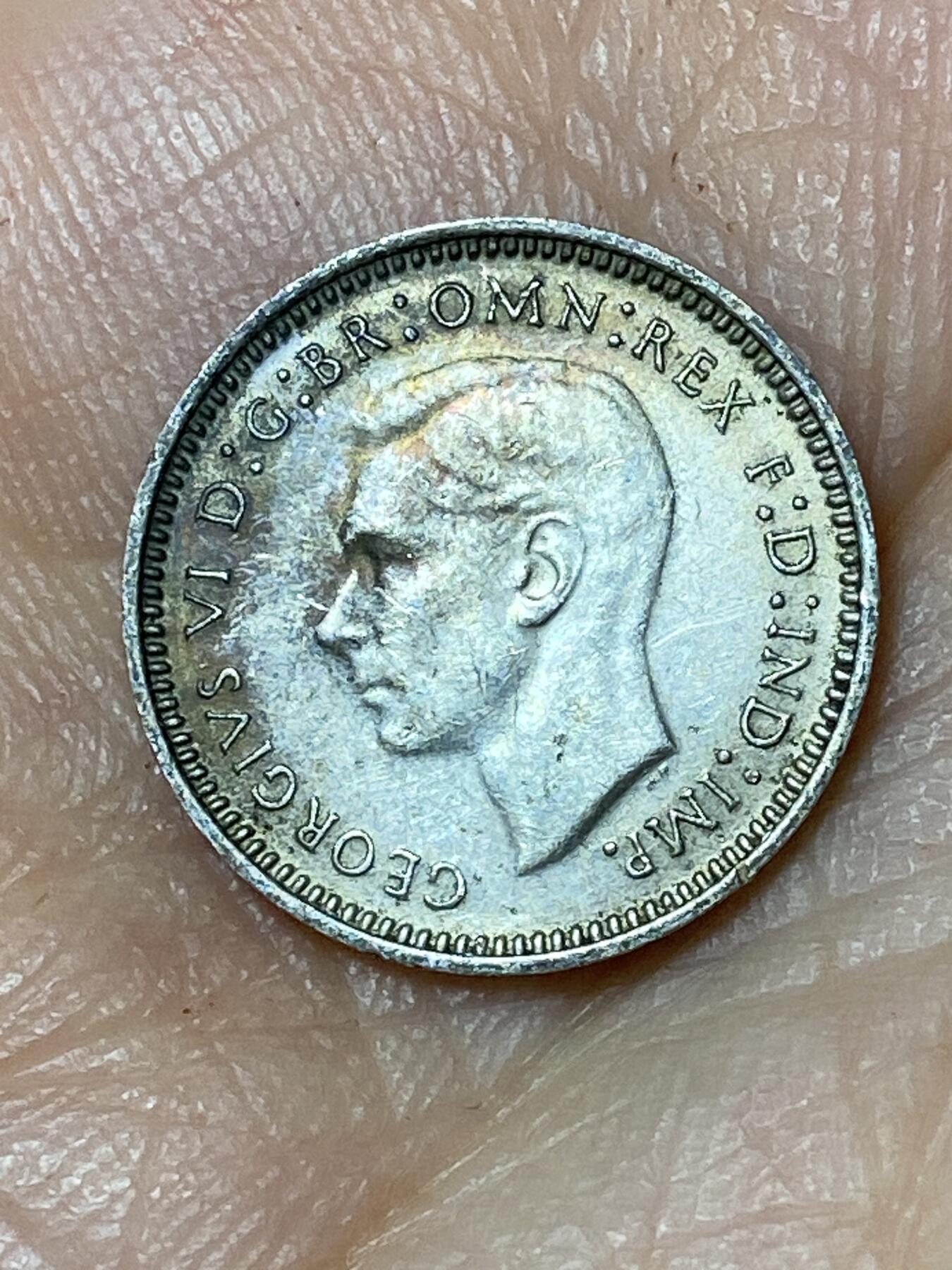 2026年第三十场(总第一百九十九场）英国一线回流散币特拍第二场(免佣金) 澳大利亚🇦🇺1943年3便士银币(乔治六世第一版，925高银)