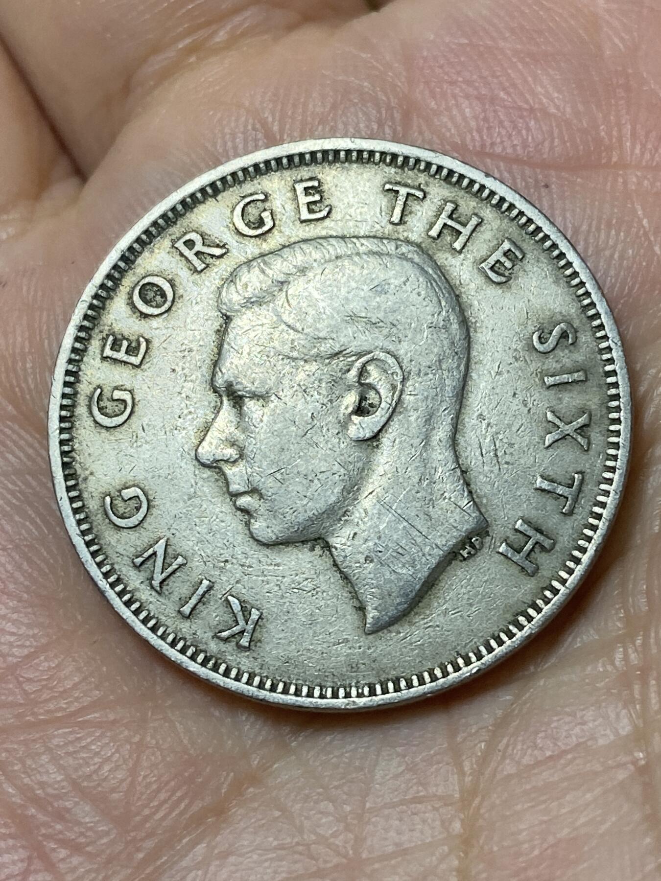 2026年第三十场(总第一百九十九场）英国一线回流散币特拍第二场(免佣金) 新西兰🇳🇿1948年1弗洛林(乔治六世第三版首发年)