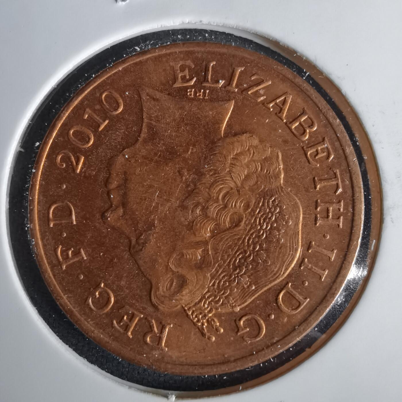 沼泽如烟--第1001场 英国2010年2便士