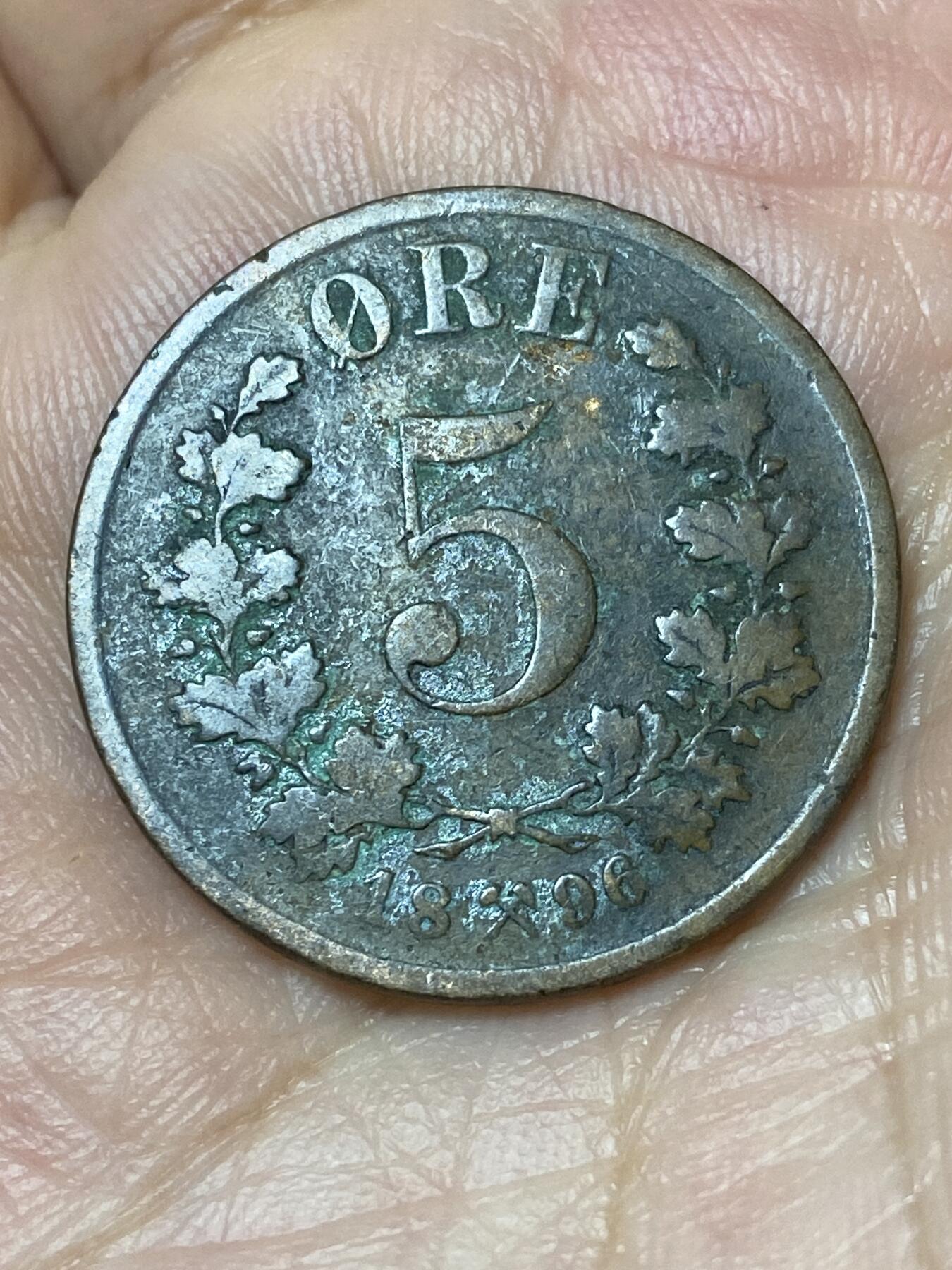 2026年第三十场(总第一百九十九场）英国一线回流散币特拍第二场(免佣金) 挪威🇳🇴1896年5欧尔(奥斯卡二世时期)