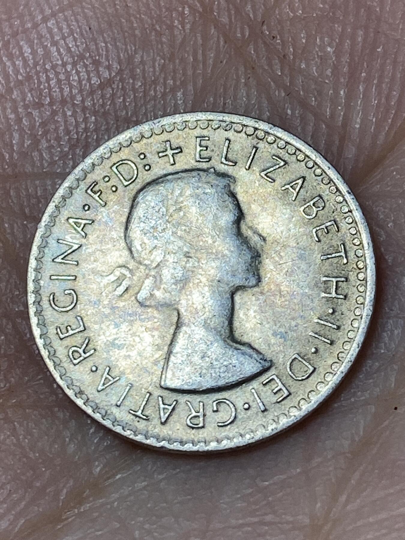 2026年第三十场(总第一百九十九场）英国一线回流散币特拍第二场(免佣金) 澳大利亚🇦🇺1959年3便士银币(伊丽莎白二世青年桂冠第二版，500银)