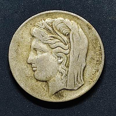 【全场包邮】纯粹捡漏拍504场 - 希腊1930年德墨忒尔10德拉克马银币【25毫米7克50%】