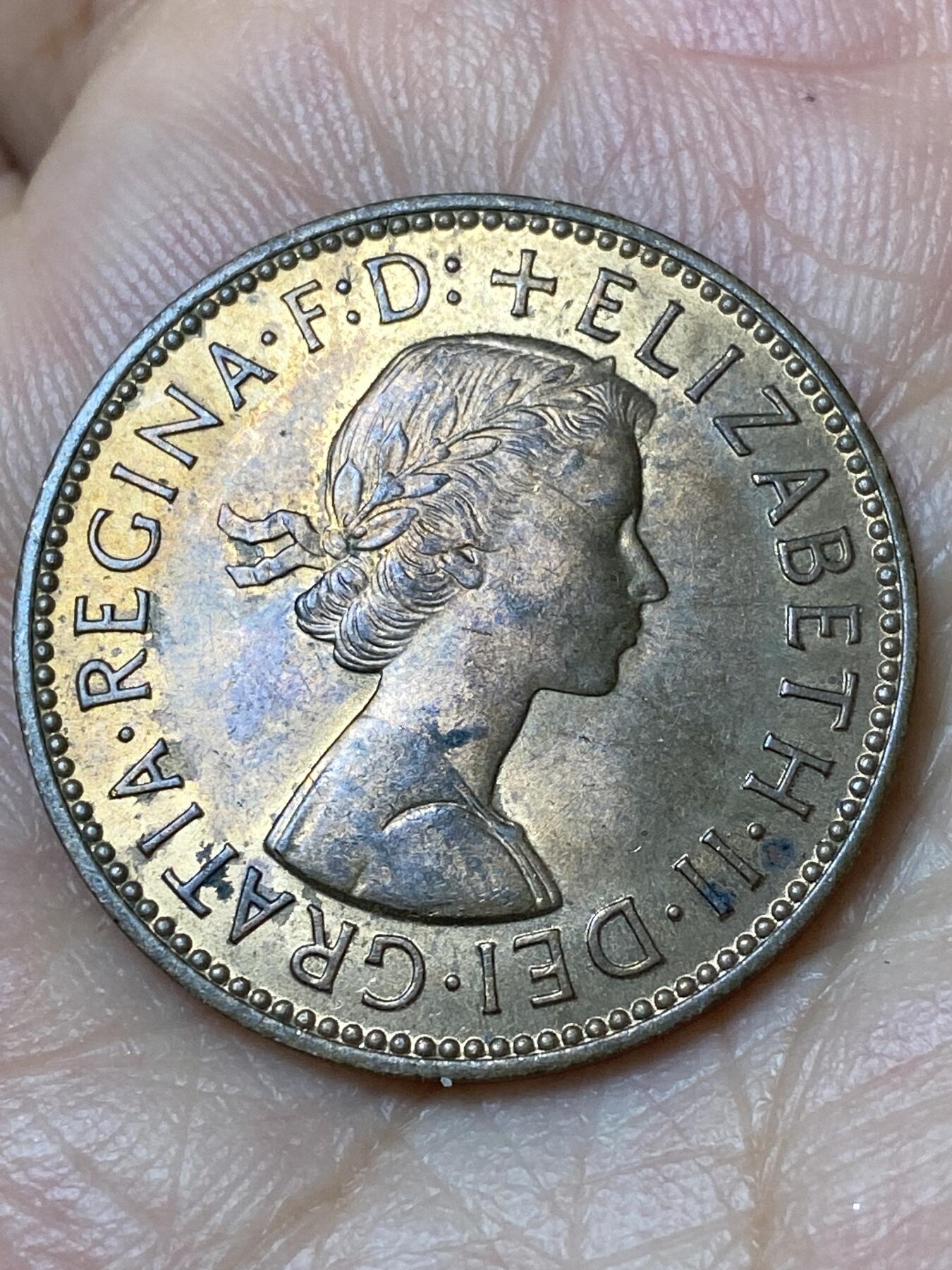 2026年第三十场(总第一百九十九场）英国一线回流散币特拍第二场(免佣金) 带光好品–英国🇬🇧1964年半便士(伊丽莎白二世青年桂冠第二版)