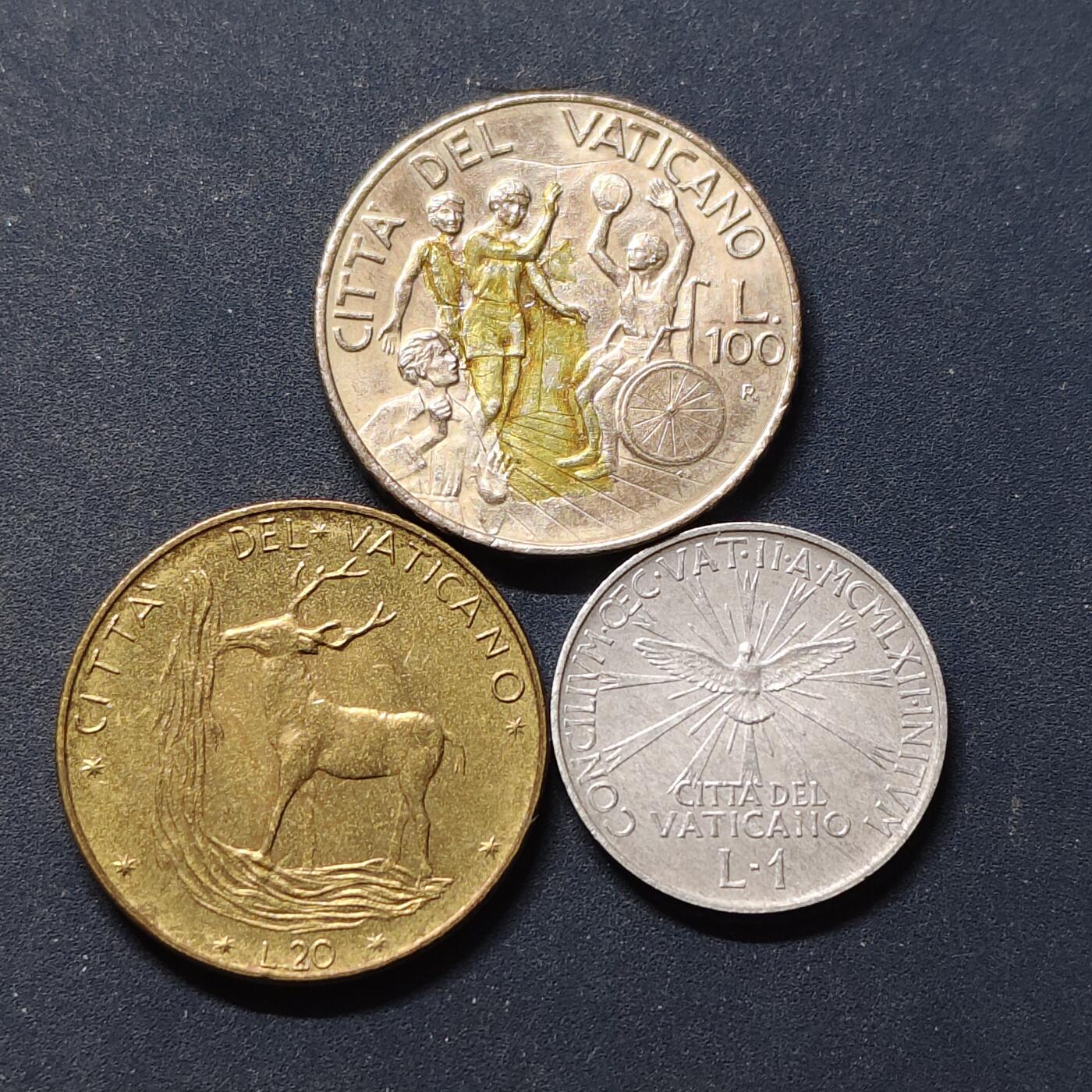 【全场包邮】纯粹捡漏拍504场-更新中 梵蒂冈各年份散币3枚一组
