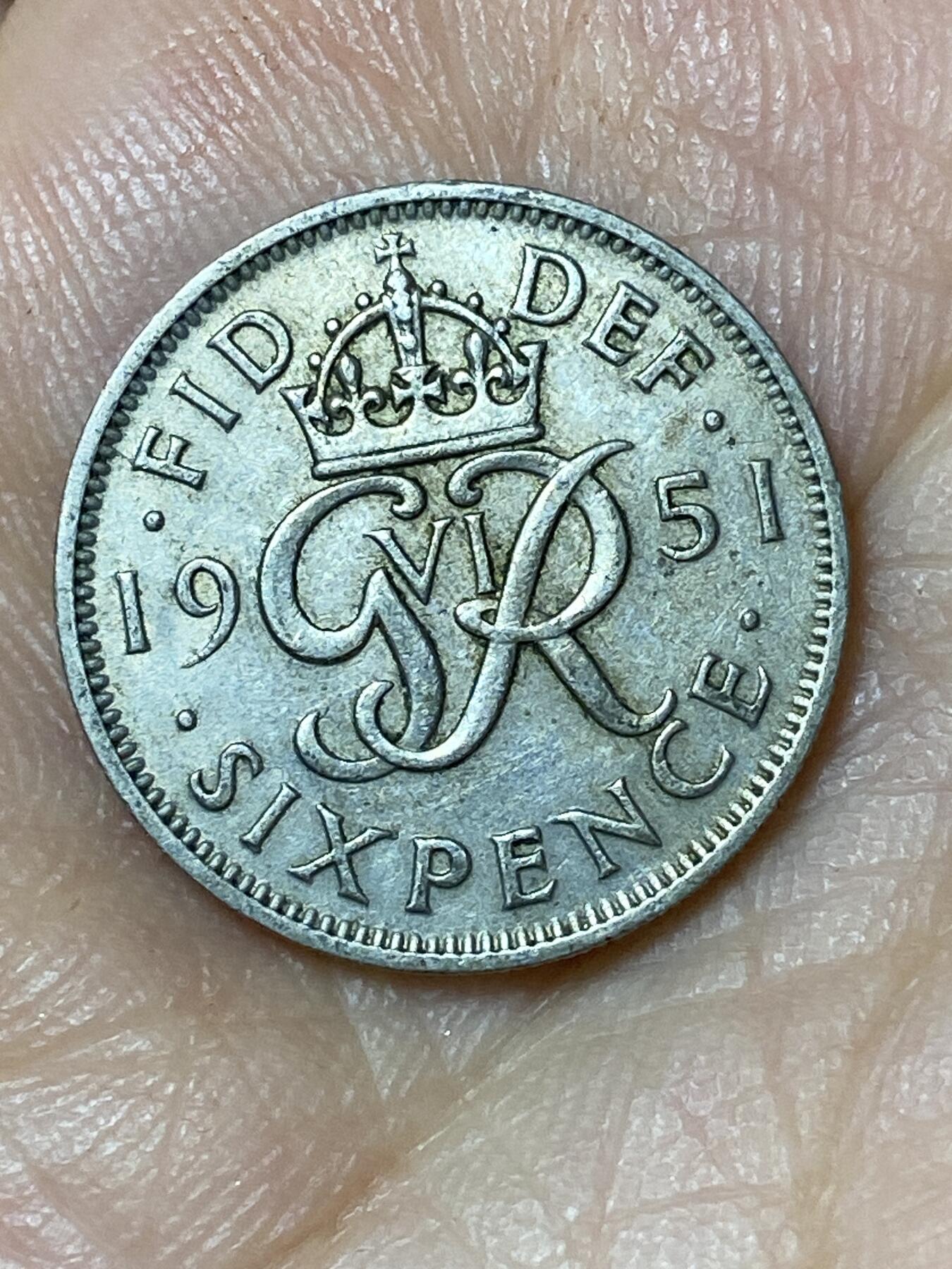 2026年第三十场(总第一百九十九场）英国一线回流散币特拍第二场(免佣金) 英国🇬🇧1951年6便士(乔治六世第三版)