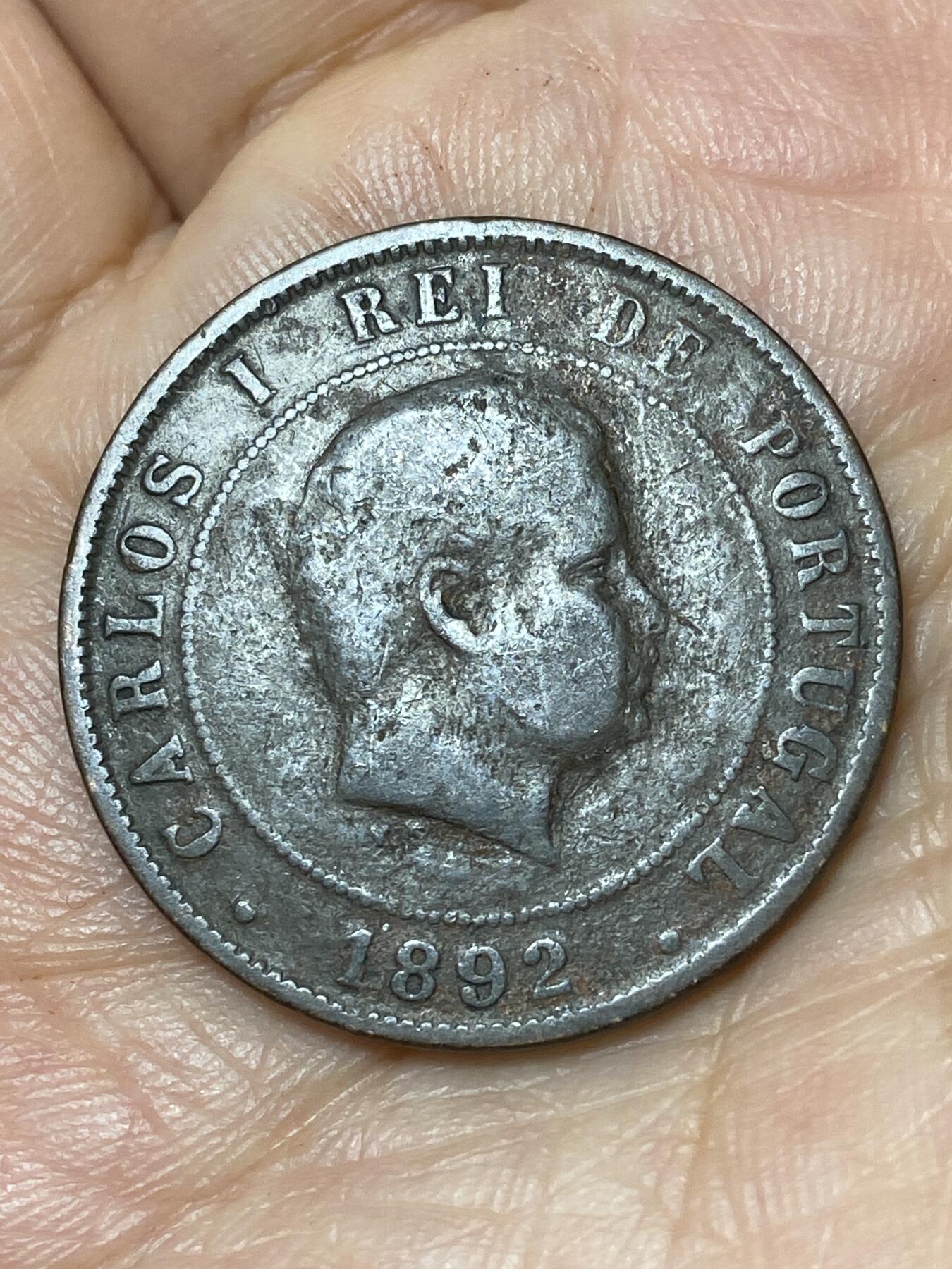 2026年第三十场(总第一百九十九场）英国一线回流散币特拍第二场(免佣金) 葡萄牙王国1892年20瑞斯(卡洛斯一世时期)