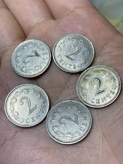 2026年第三十场(总第一百九十九场）英国一线回流散币特拍第二场(免佣金) - 马耳他🇲🇹1972年2分5枚