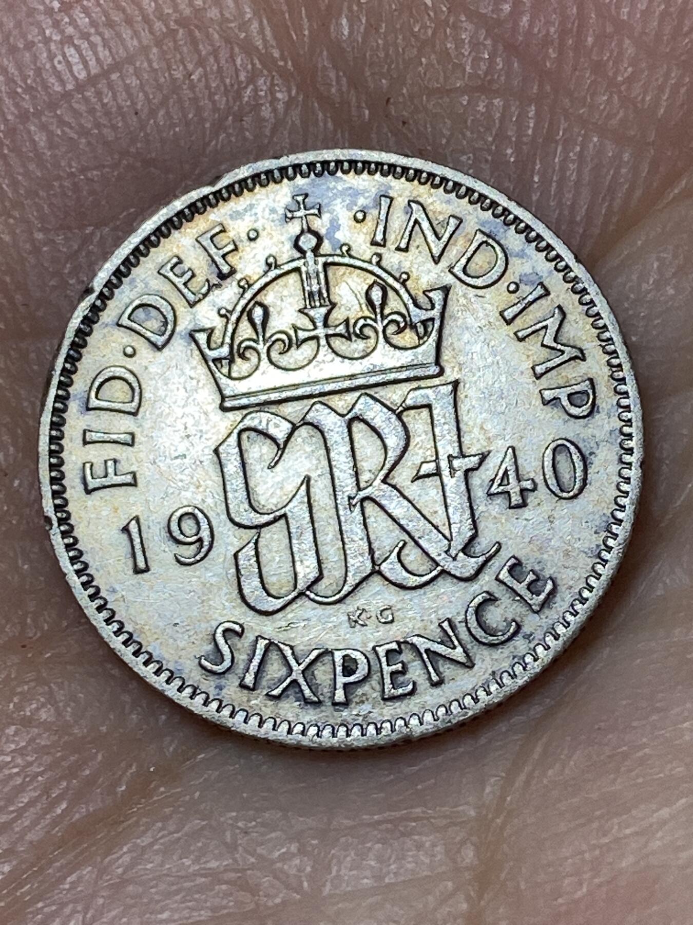 2026年第三十场(总第一百九十九场）英国一线回流散币特拍第二场(免佣金) 英国🇬🇧1940年6便士银币(乔治六世第一版，500银)