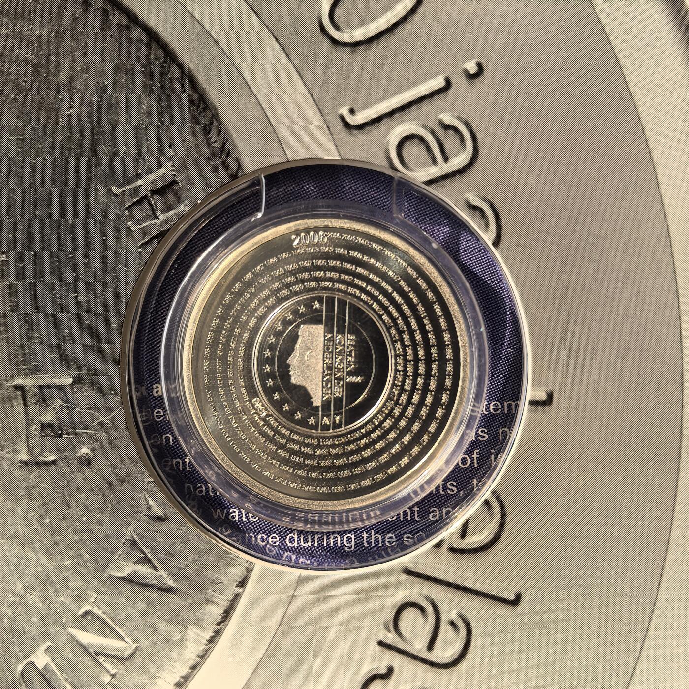 道一币馆币章第一百六十六场 卡册 荷兰2006年税务服务200周年5欧元精制银币  11.9g 925S