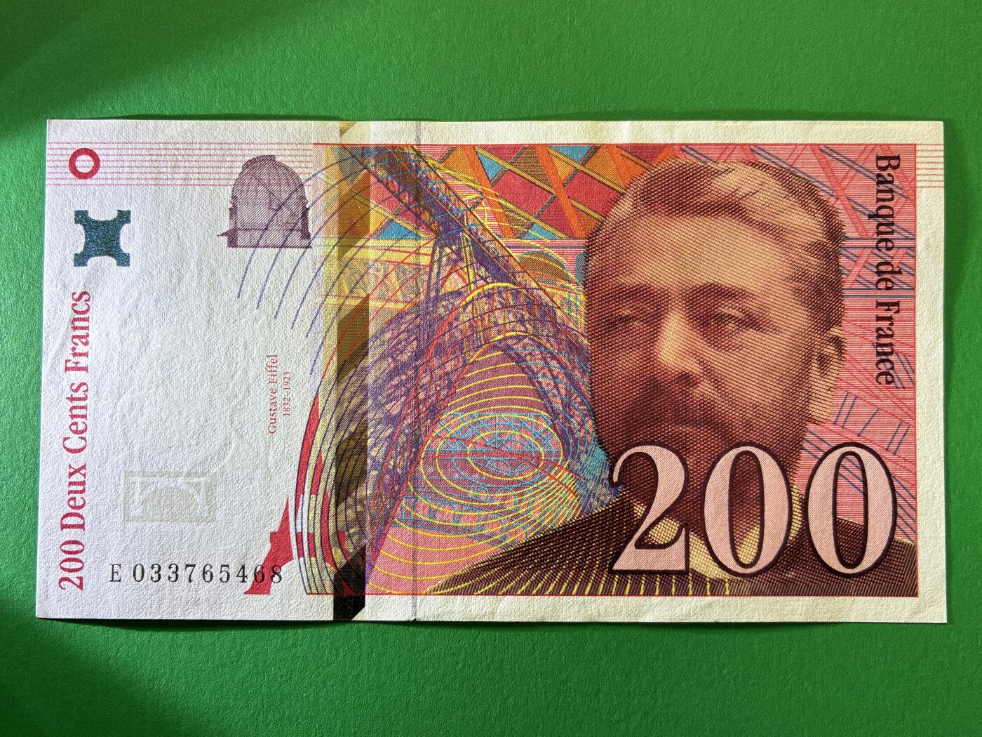 咖啡豆•收藏 2026年Feb_27th世界各国纸币拍卖 法国 1996年 200法郎 全新UNC 外国纸币