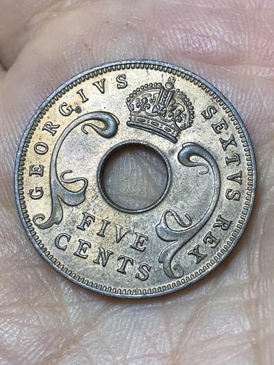 2026年第三十场(总第一百九十九场）英国一线回流散币特拍第二场(免佣金) - 带光好品–英属东非1952年5分(乔治六世逝世年，第三版关门年)