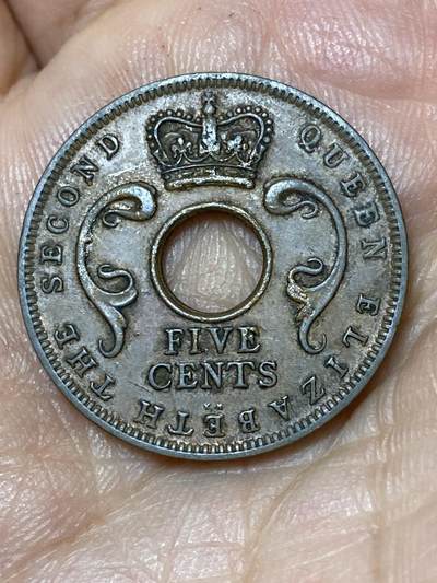 2026年第三十场(总第一百九十九场）英国一线回流散币特拍第二场(免佣金) - 英属东非1956年5分(伊丽莎白二世时期，KN标金斯诺顿厂造)