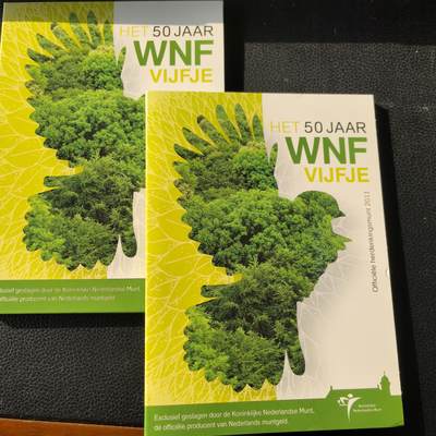 道一币馆币章第一百六十六场 - 原包装 荷兰2011年WWF成立50周年5欧元精制纪念银币