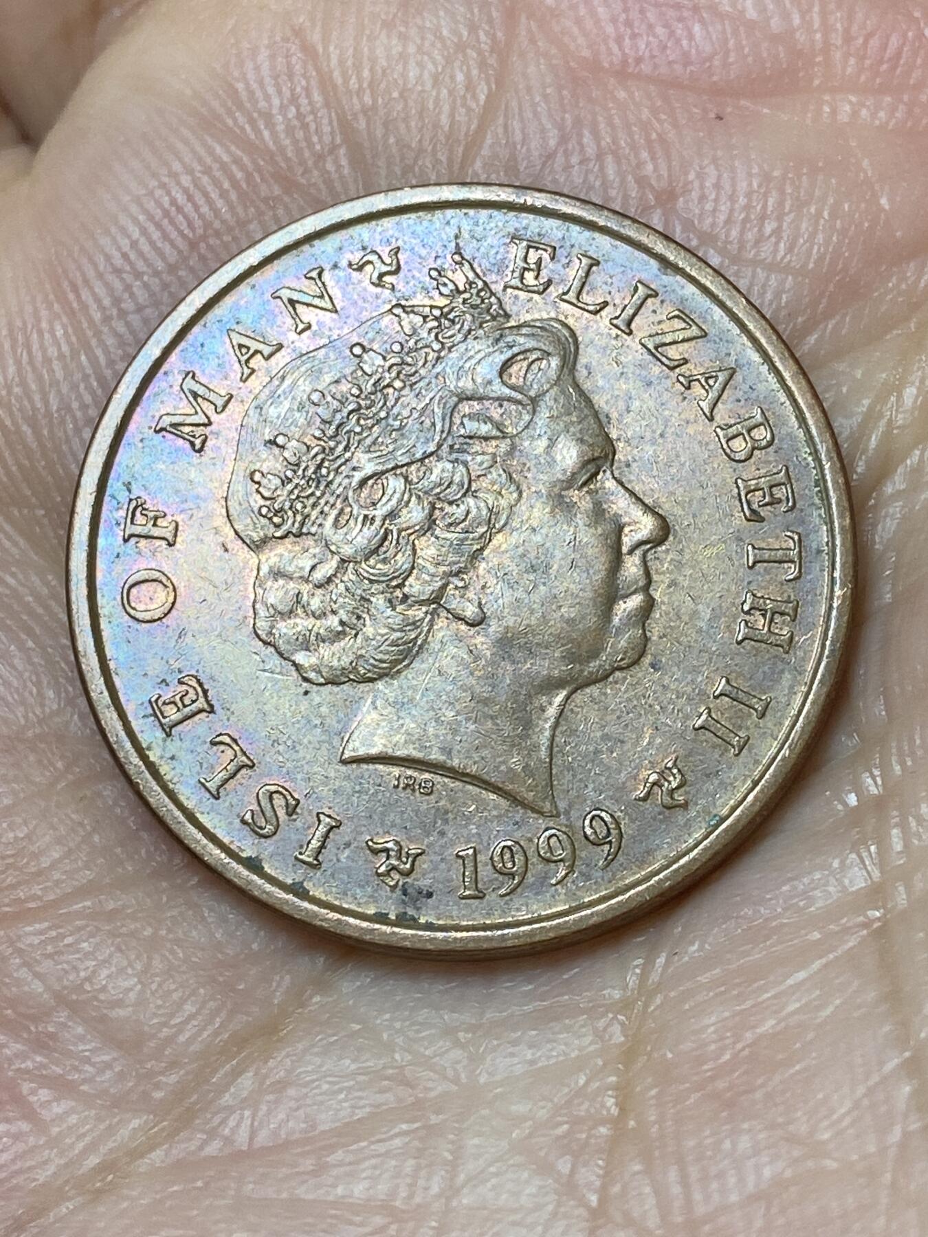 2026年第三十场(总第一百九十九场）英国一线回流散币特拍第二场(免佣金) 英属马恩岛🇮🇲1999年2便士(伊丽莎白二世老年第一套)