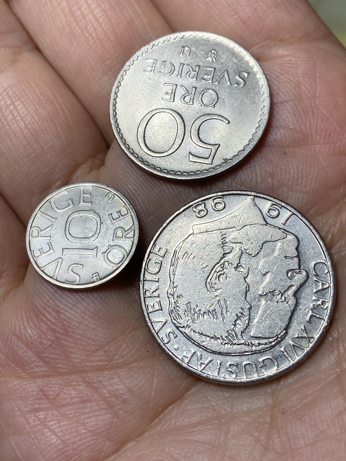 2026年第三十场(总第一百九十九场）英国一线回流散币特拍第二场(免佣金) 瑞典🇸🇪3枚：1981年10欧尔，1973年50欧尔，1998年1克朗