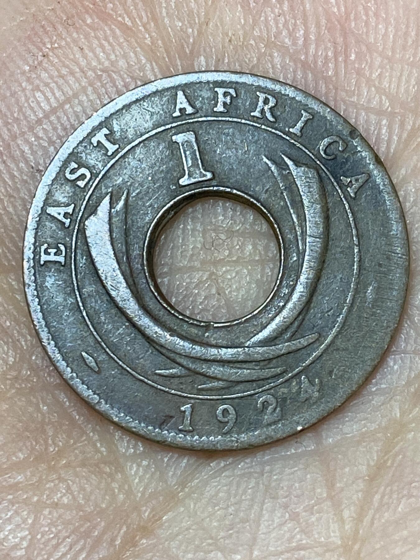 2026年第三十场(总第一百九十九场）英国一线回流散币特拍第二场(免佣金) 英属东非1924年1分(乔治五世第三版，H标喜敦厂造)