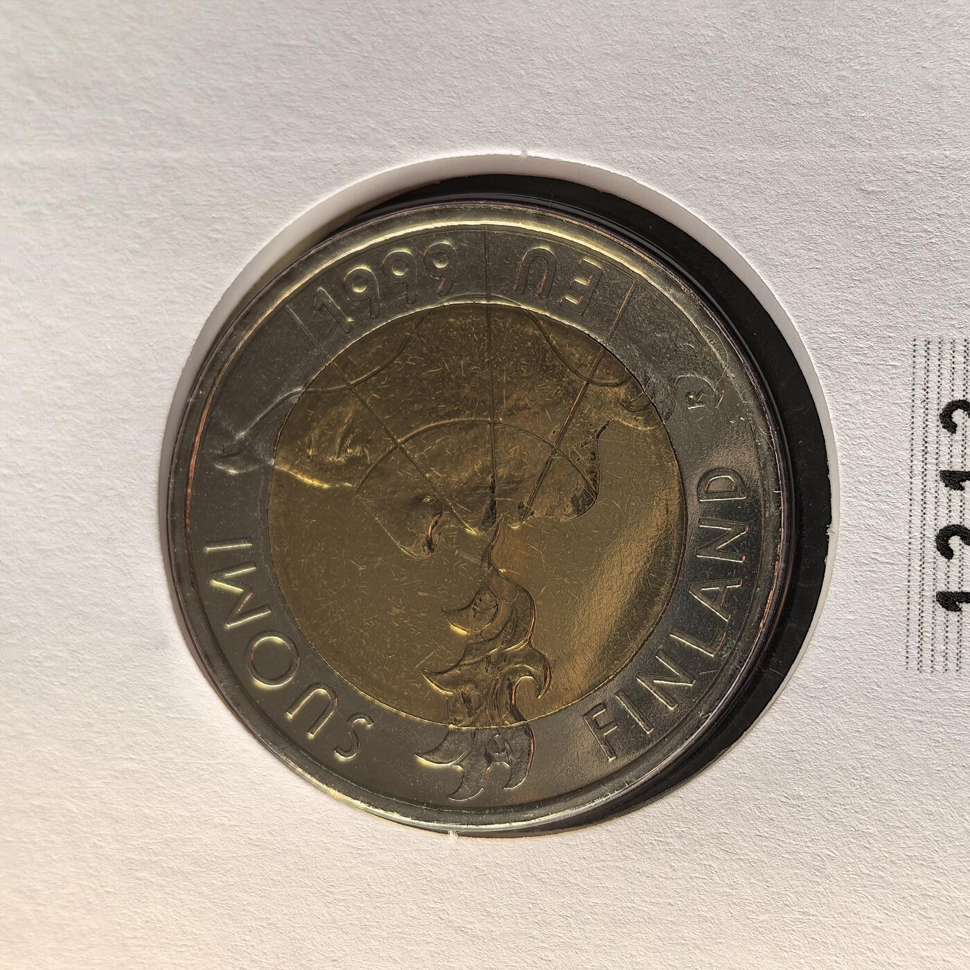 道一币馆币章第一百六十六场 邮币封 芬兰1999年芬兰担任欧盟轮值主席国10马克纪念币
