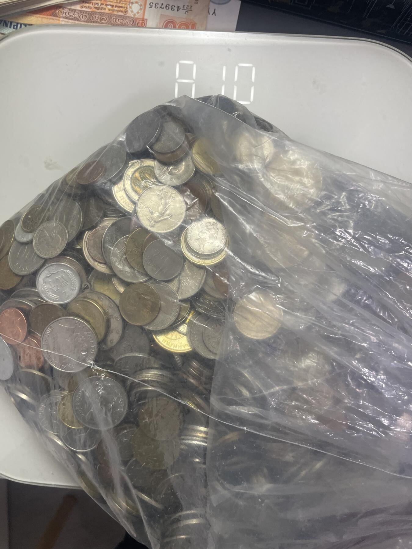 回流0301 国外硬币、纸钞16斤，无日币