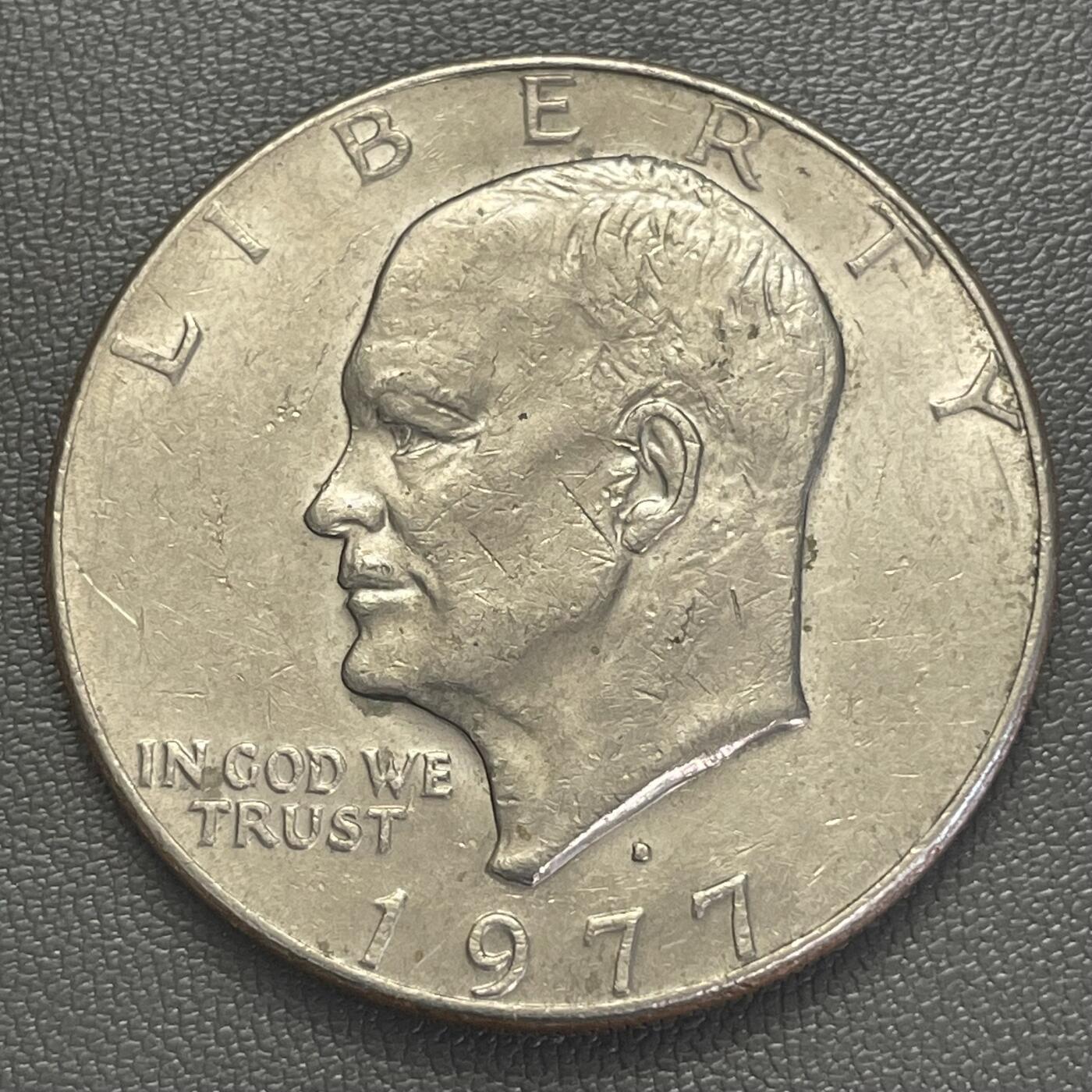 回流0218 新春快乐，马年大吉！ 美国1977年1美元 艾森豪威尔/月球鹰