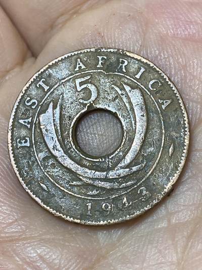 2026年第三十场(总第一百九十九场）英国一线回流散币特拍第二场(免佣金) - 英属东非1943年5分(乔治六世第二版)