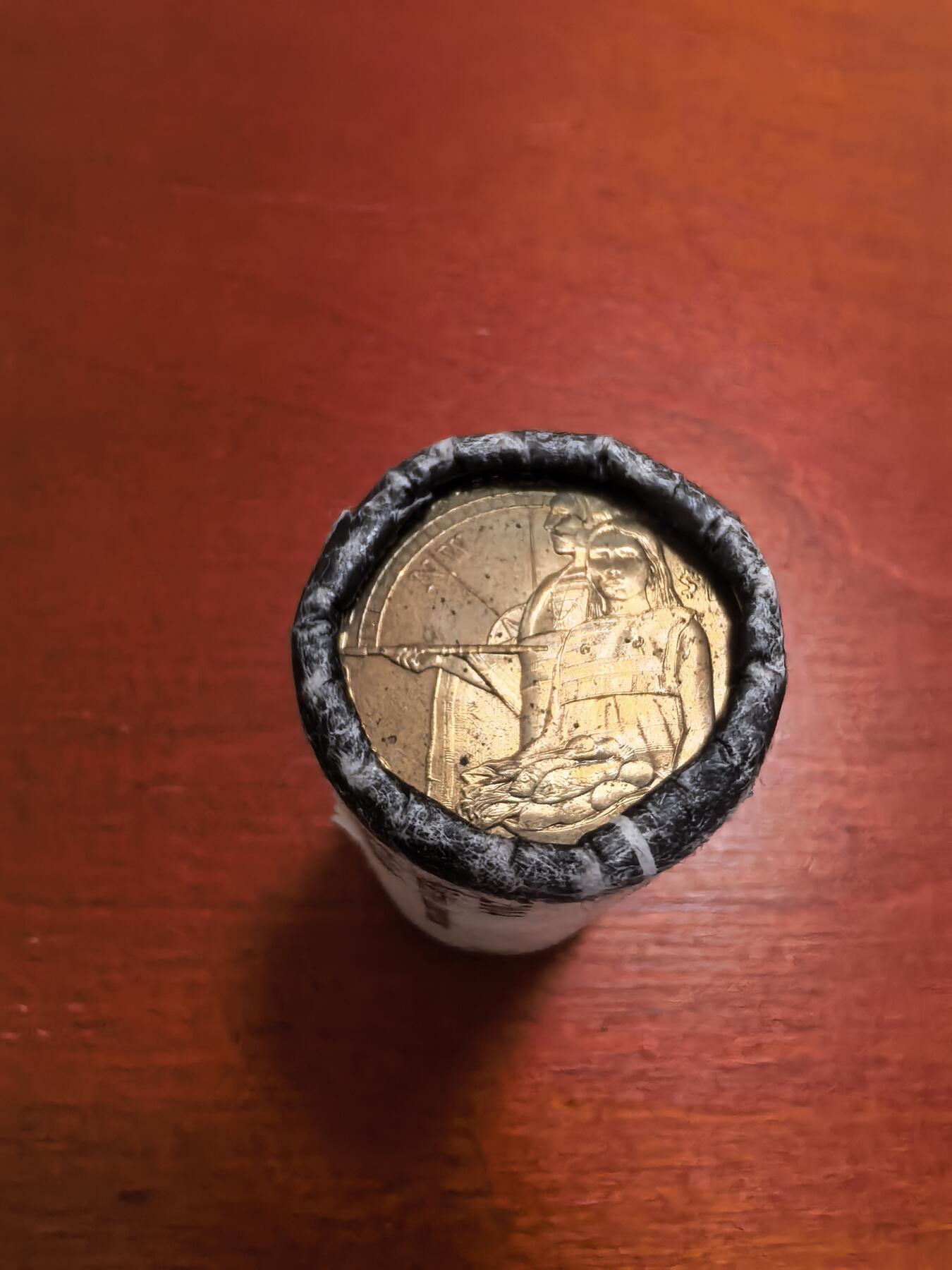 长老汇马年精选第二场拍卖 2014美国原住民1美元硬币1卷原封，共25枚