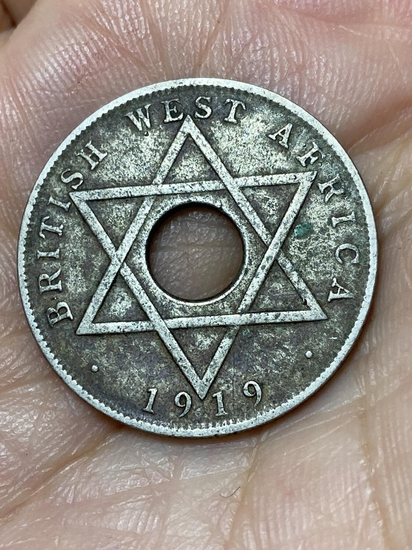 2026年第三十场(总第一百九十九场）英国一线回流散币特拍第二场(免佣金) 英属西非1919年1/2便士(乔治五世第二版)