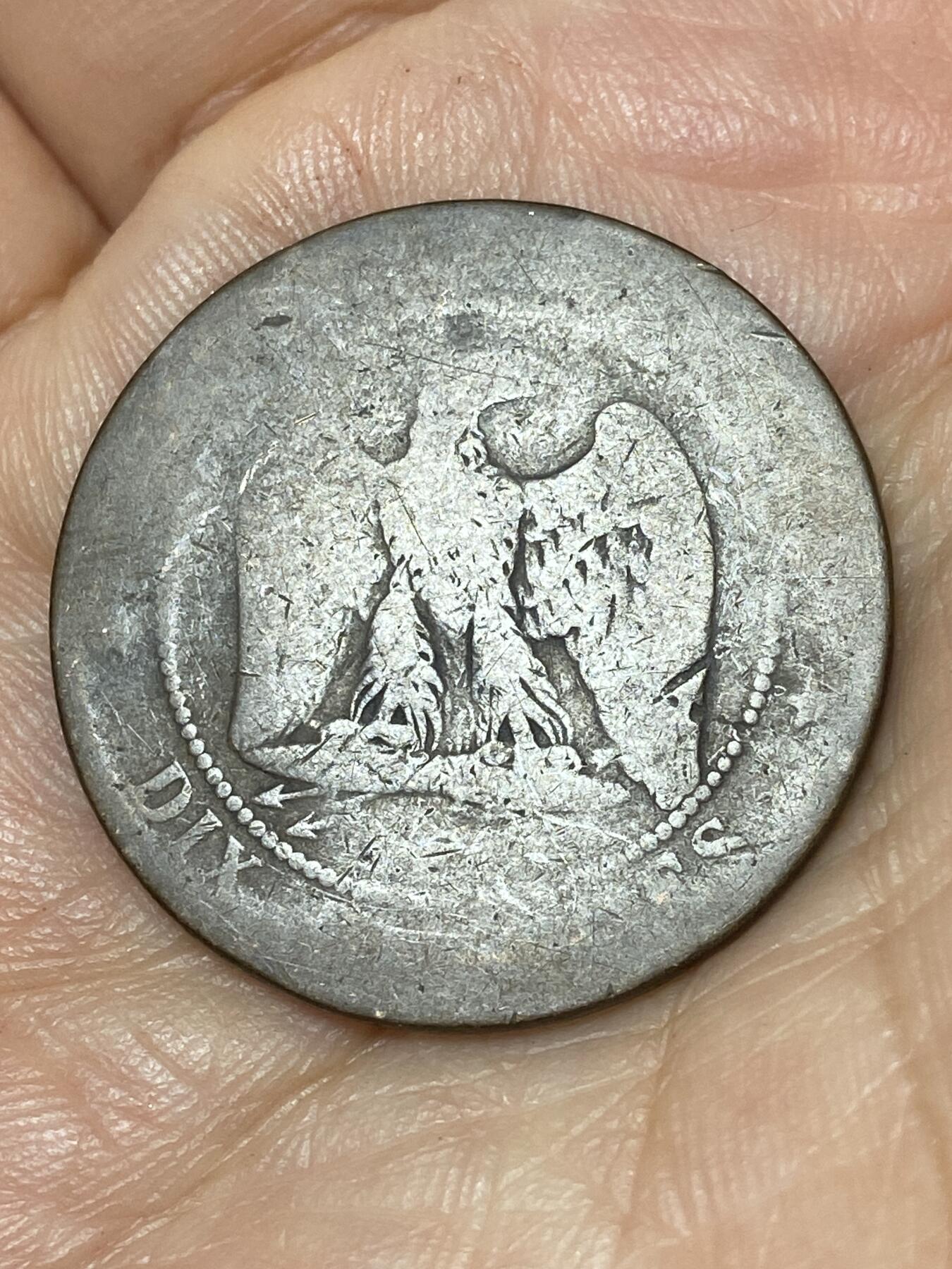 2026年第三十场(总第一百九十九场）英国一线回流散币特拍第二场(免佣金) 法兰西第二帝国1854年10生丁(拿破仑三世第一版)